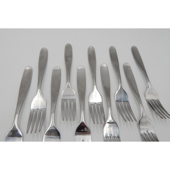 Pfaltzgraff Stainless Satin Delia Dinner Forks 18/0 Flatware 10 Pieces - Picture 8 of 10
